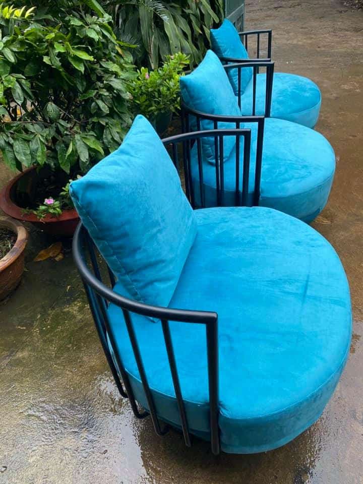 Ghế sofa sắt dạng hình tròn sang chảnh
