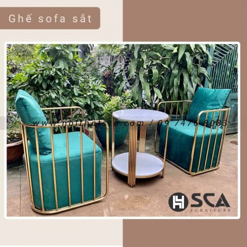 Ghế sofa khung sắt giá rẻ SCF1002 - noithatsca.com